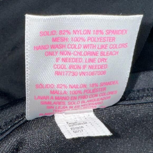 NWT Xhilaration Black Cheeky Mesh Cutout Bikini Bottom Size Large - Picture 7 of 11